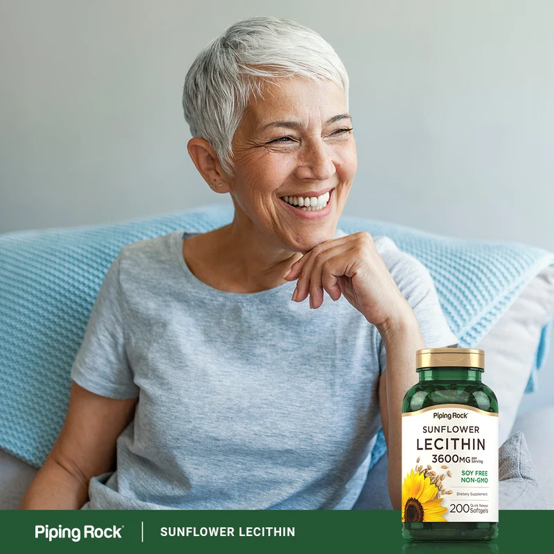 Sunflower Lecithin, 3600 mg (per serving), 200 Quick Release Softgels