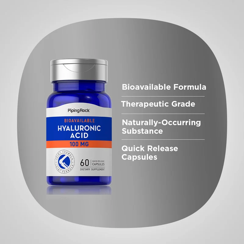 Hyaluronic Acid, 100 mg, 60 Quick Release Capsules