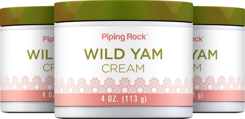 Wild Yam Cream, 4 oz (113 g) Jar, 3 Jars