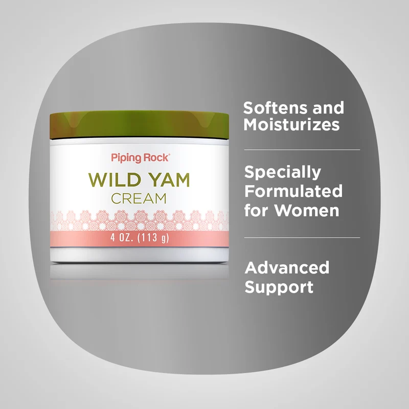 Wild Yam Cream, 4 oz (113 g) Jar, 3 Jars