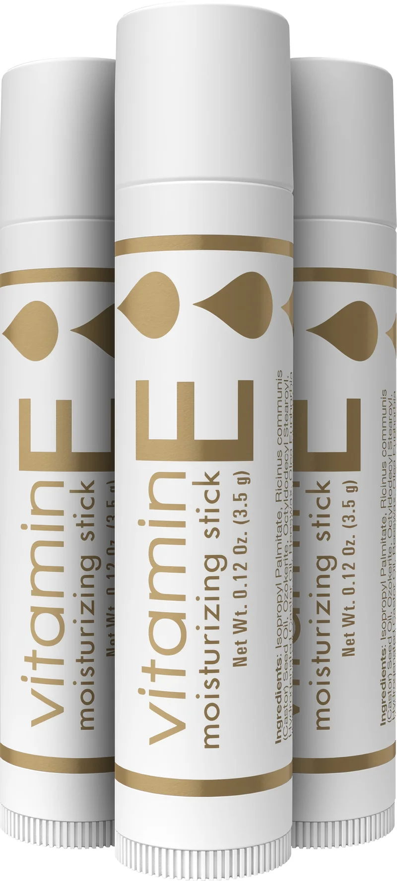 Vitamin E Moisturizing Stick, 0.1 oz (3.5 g) Tubes, 3 Tubes