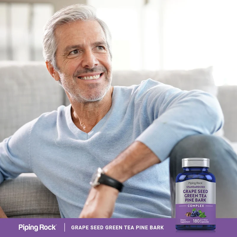 Standardized Grape seed, Green Tea & Pine Bark Complex, 180 Quick Release Capsules