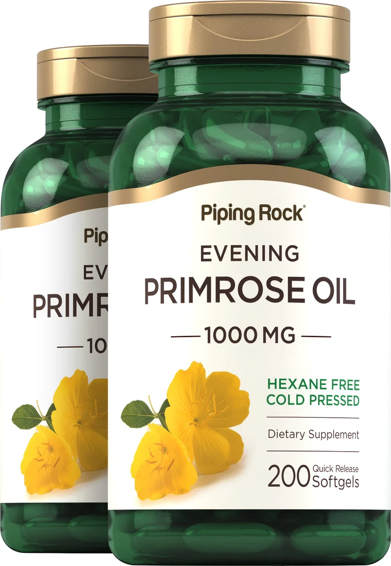Evening Primrose Oil, 1000 mg, 200 Quick Release Softgels, 2 Bottles