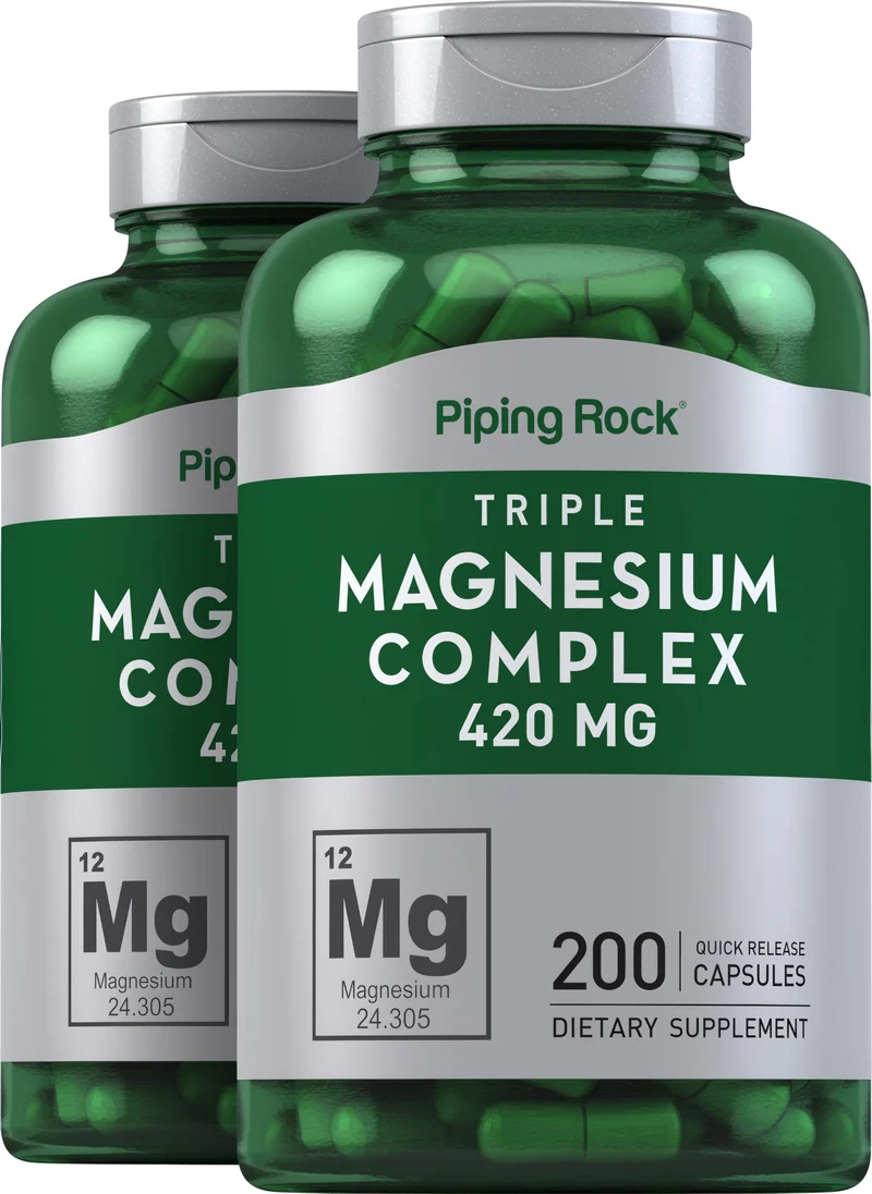 Triple Magnesium Complex, 420 mg, 200 Quick Release Capsules, 2 Bottles