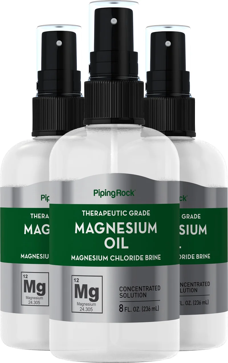 Magnesium Oil, 8 fl oz (236 mL) Spray Bottle, 3 Spray Bottles