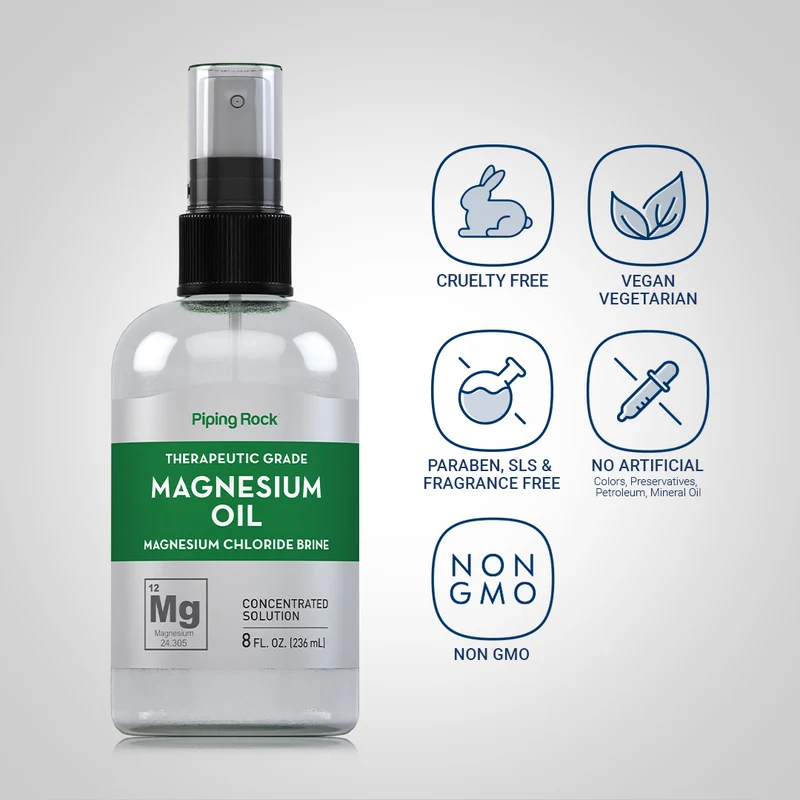 Magnesium Oil, 8 fl oz (236 mL) Spray Bottle, 3 Spray Bottles
