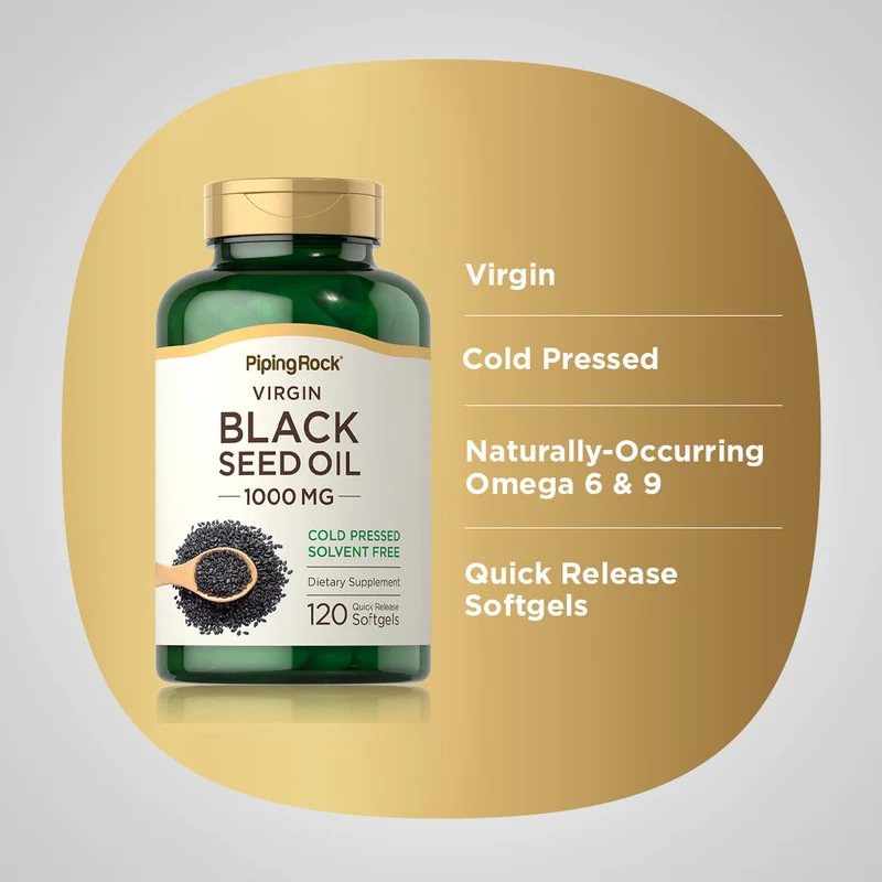 Black Seed Oil, 1000 mg, 120 Quick Release Softgels, 2 Bottles