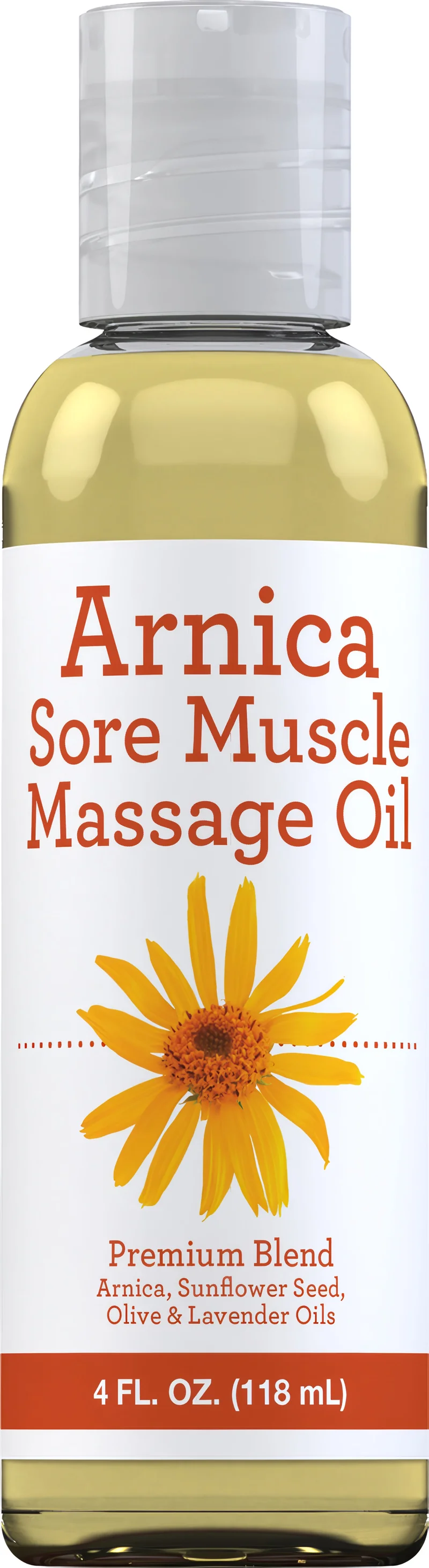 Arnica Massage Oil, 4 fl oz (118 mL) Bottle