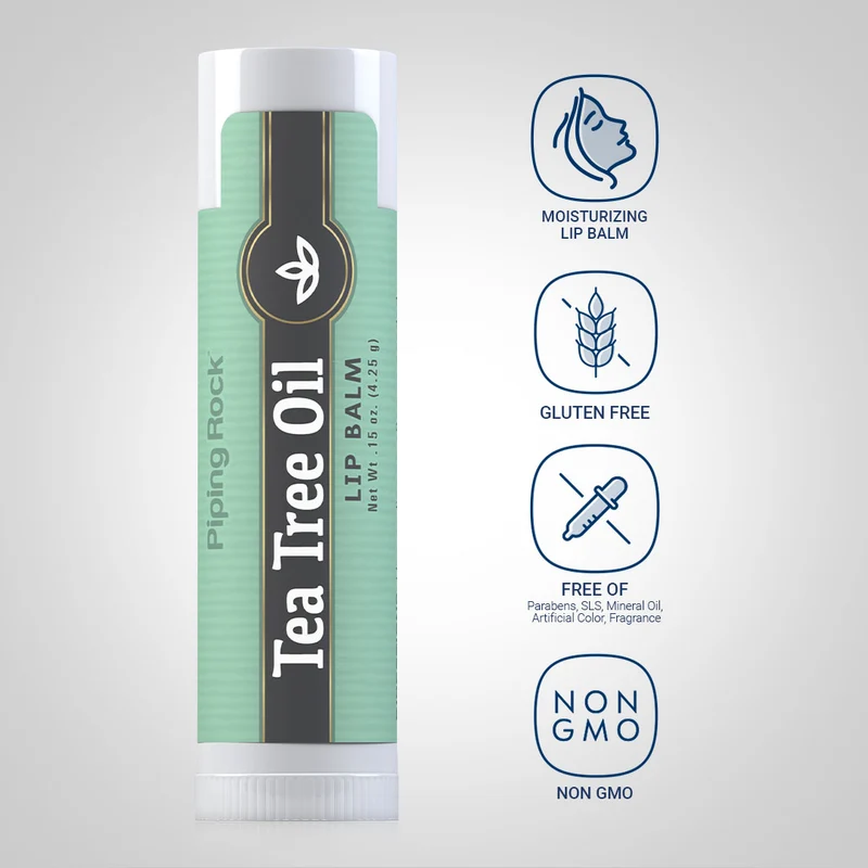 Tea Tree Oil Lip Balm, 0.15 oz (4 g) Tube