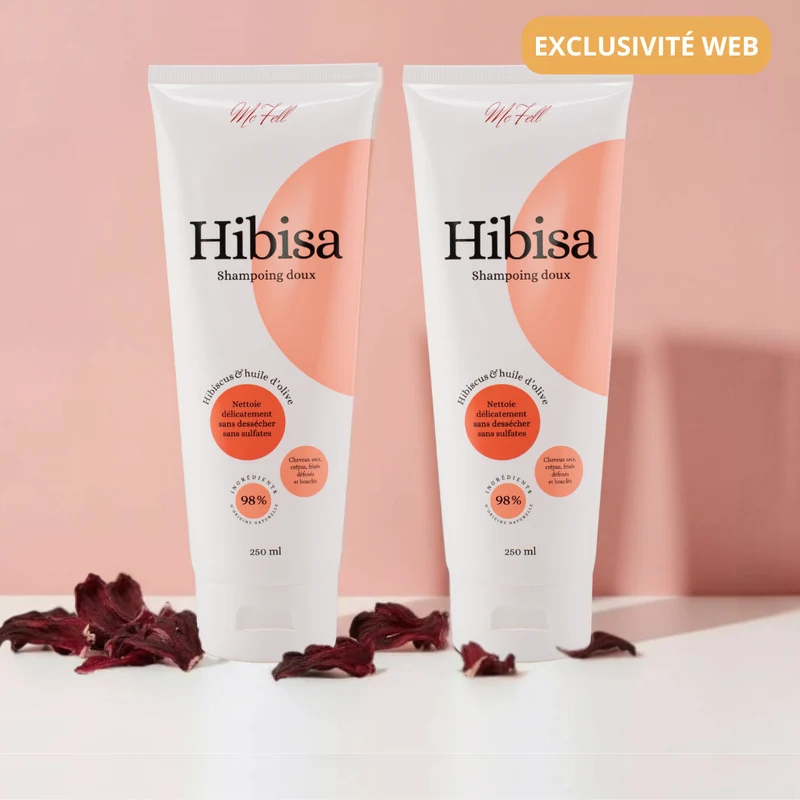 DUO shampoings doux sans sulfates à l'hibiscus - HIBISA