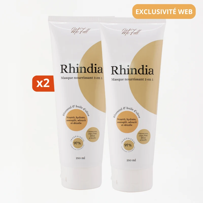 DUO masque nourrissant 3 en 1 au rhassoul - Rhindia