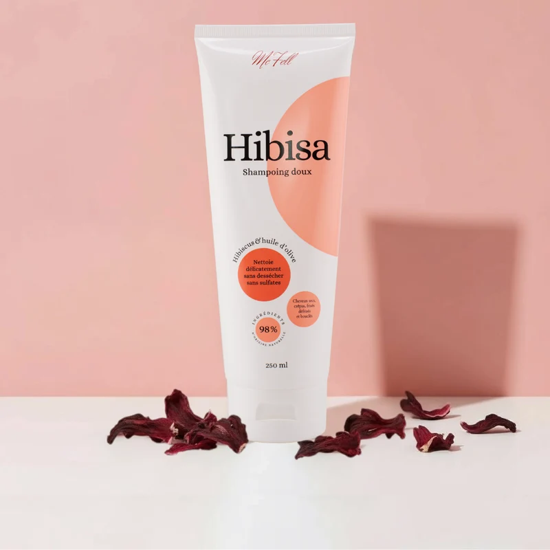 Shampoing doux sans sulfates à l'hibiscus - HIBISA