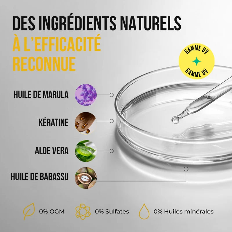 Masque Marula UV 250ml – Réparation express + brillance
