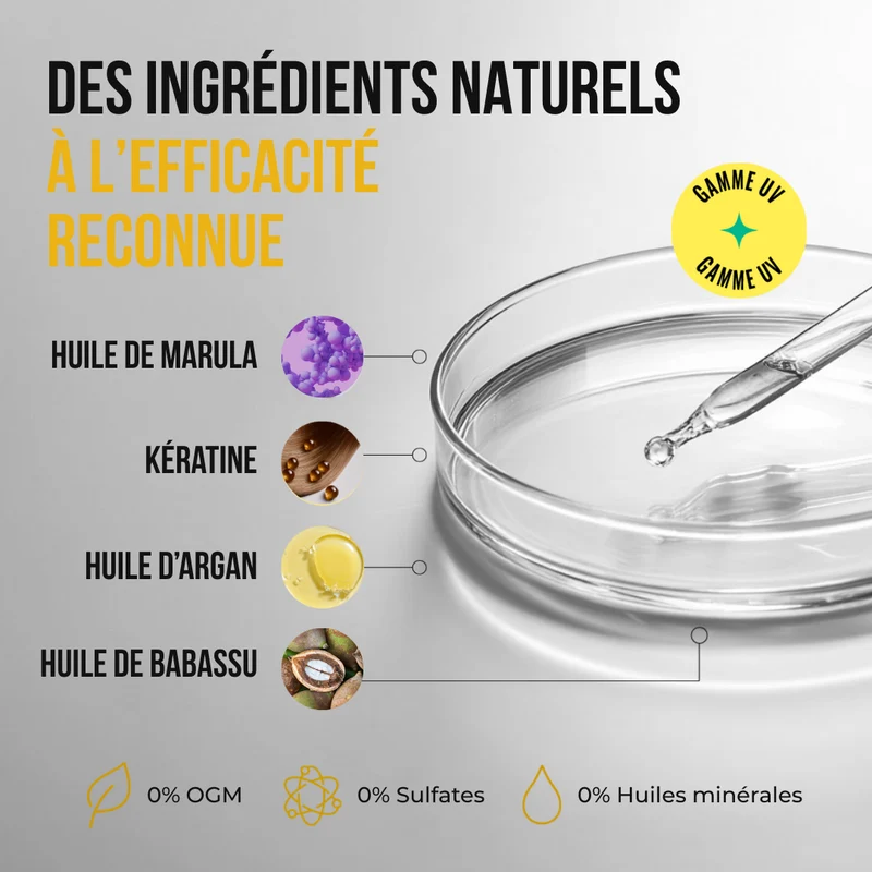 Après-shampoing Marula UV 250ml – Hydratation profonde + brillance
