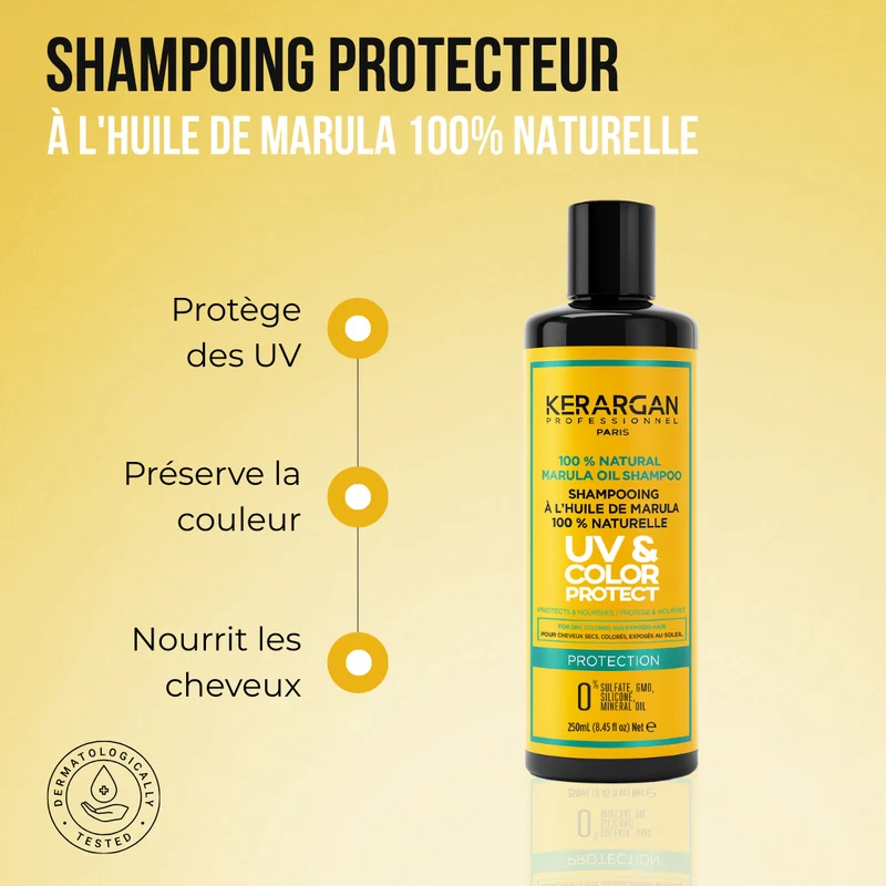 Stop UV – Shampoing Marula 250ml, couleur protégée