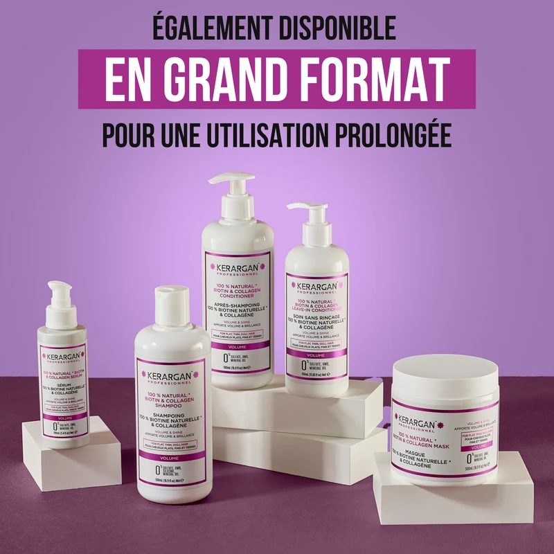 Duo Volumisant Shampoing & Après-shampoing à la Biotine & Collagène - 500ml