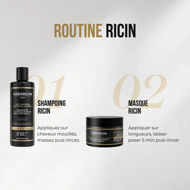 Duo shampoing + masque ricin – Nutrition & chute