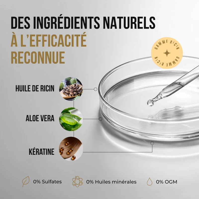 Sérum ricin anti-chute 50ml – Boost pousse