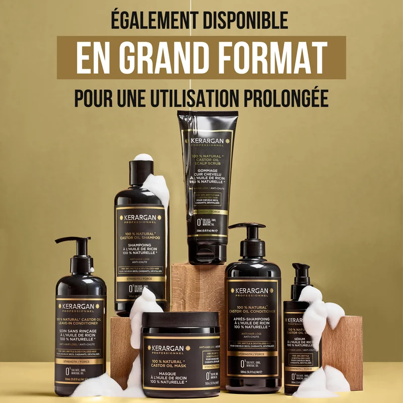 Après-shampoing anti-chute ricin 250ml – Démêle & agit