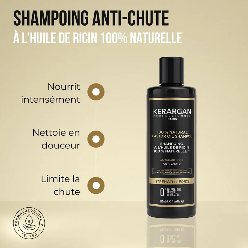 Shampoing anti-chute ricin 250ml – Stop chute