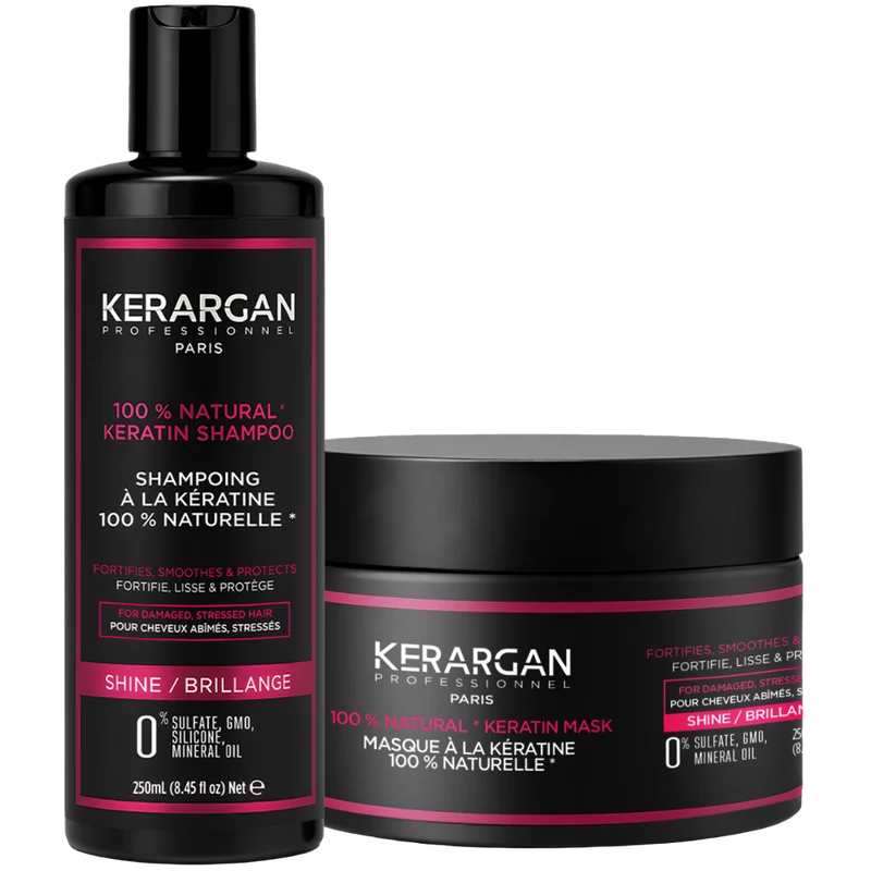 Kit lavage + soin kératine – 500ml | Kerargan