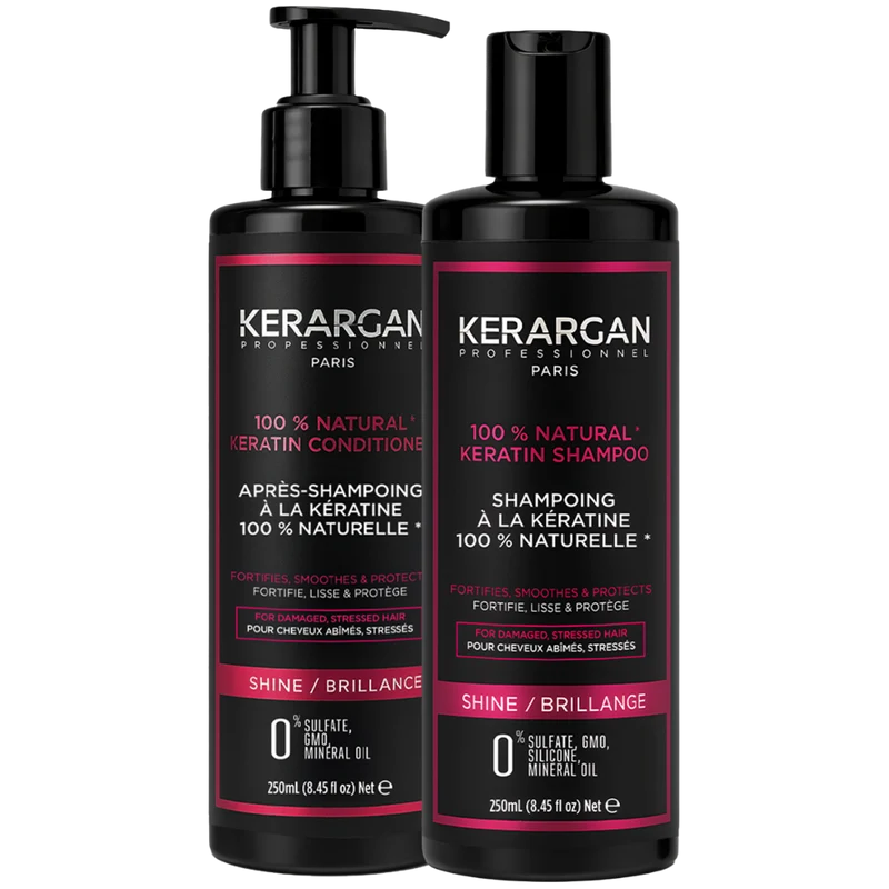 Duo shampoing & après-shampoing kératine 2x250ml | Kerargan