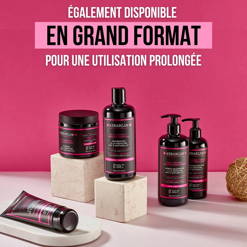 Duo shampoing & après-shampoing kératine 2x250ml | Kerargan