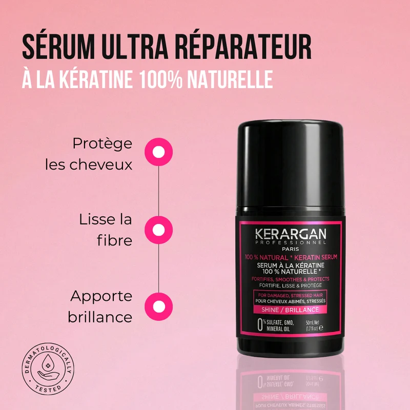 Sérum kératine 50ml – Brillance & protection | Kerargan