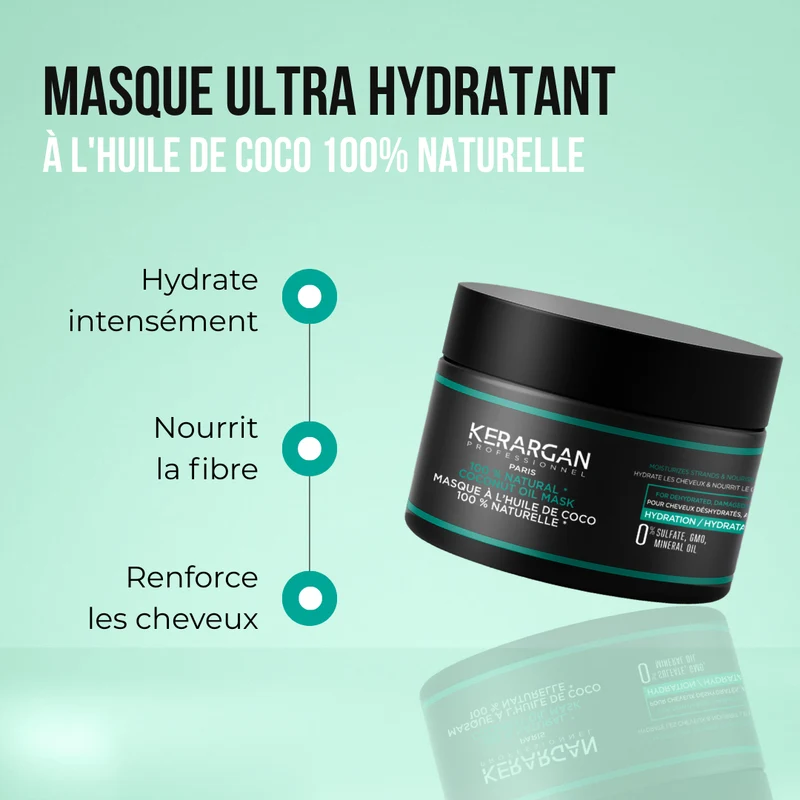 Coco masque 250ml – Hydratation longue durée