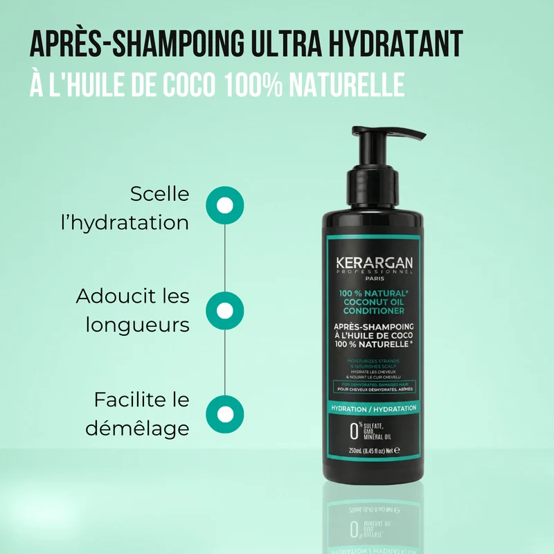 Après-shampoing coco 250ml – Douceur + protection fibre