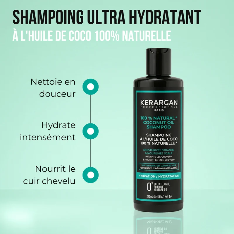 Coco shampooing 250ml – Bain d'hydratation quotidien