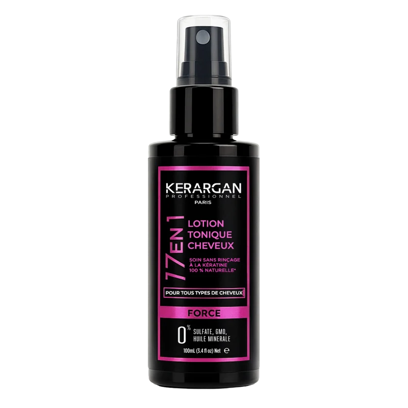 Lotion tonique kératine 100ml – Spray 17 bienfaits | Kerargan