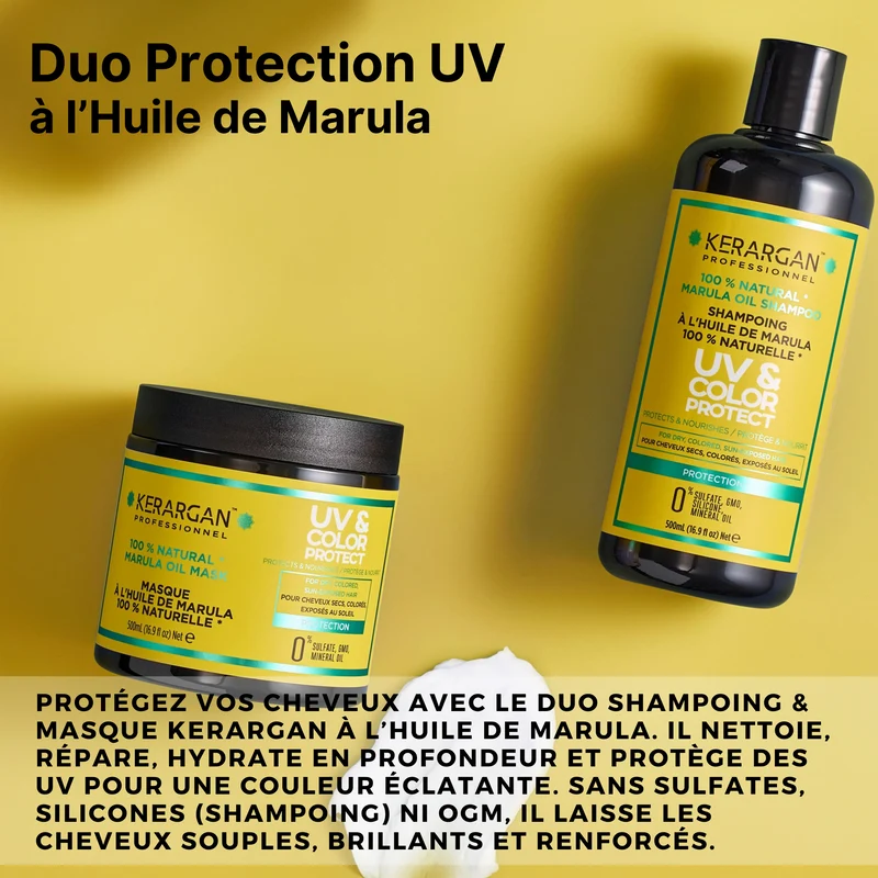 Duo shampoing + masque Marula UV – Nutrition 1L