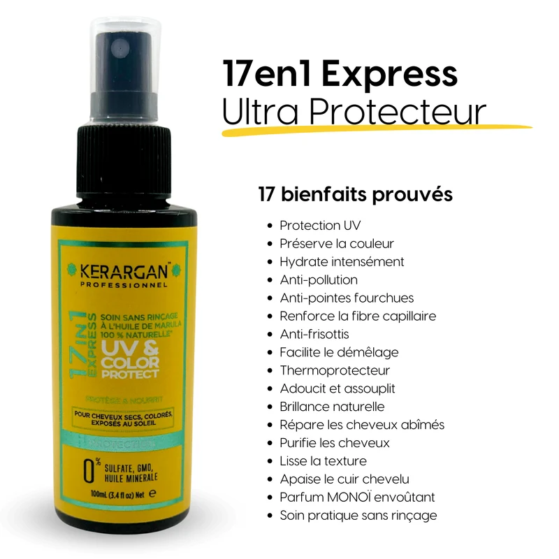 Spray Marula UV 100ml – 17 actions, cheveux sublimes