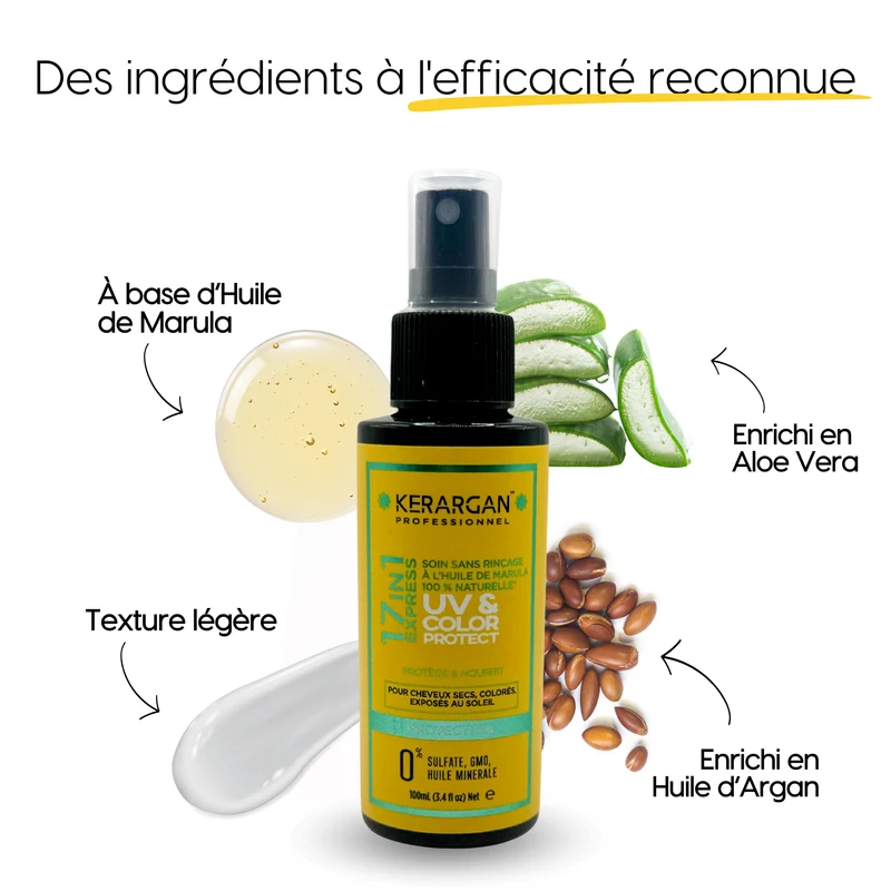 Spray Marula UV 100ml – 17 actions, cheveux sublimes