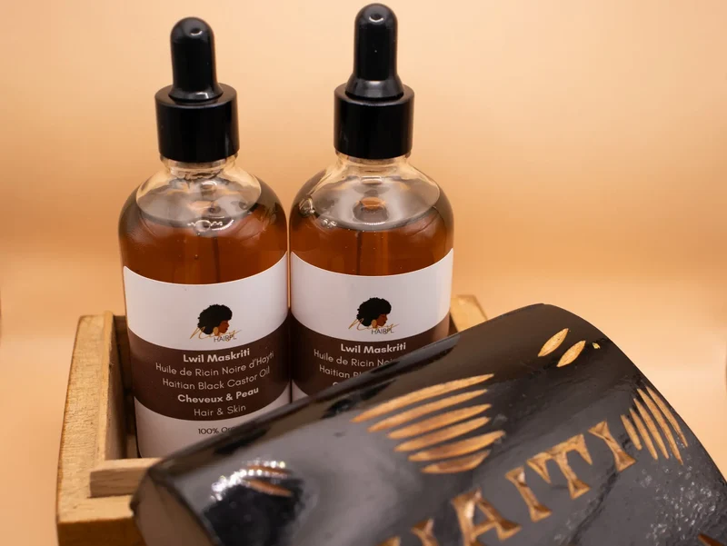 Kit Huile de ricin noir + Brosses à Cils & Roll On
