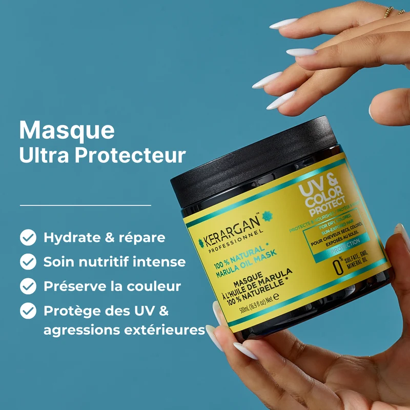 Masque Marula UV – Répare cheveux secs & colorés
