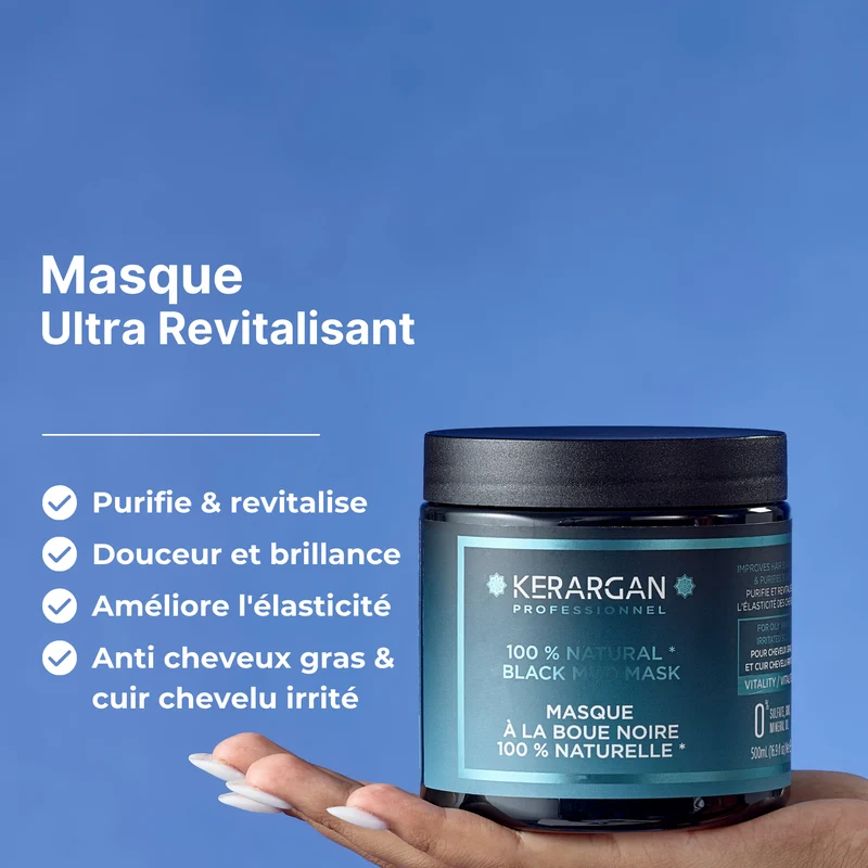 Masque revitalisant à la boue noire - 500ml