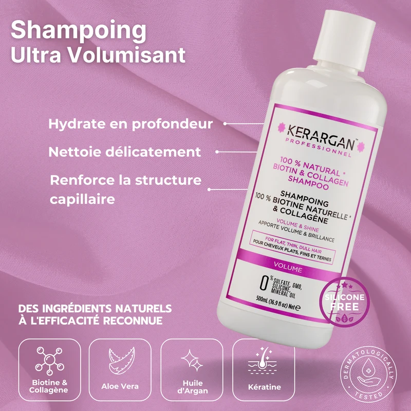 Stop cheveux plats – Duo biotine collagène 1L