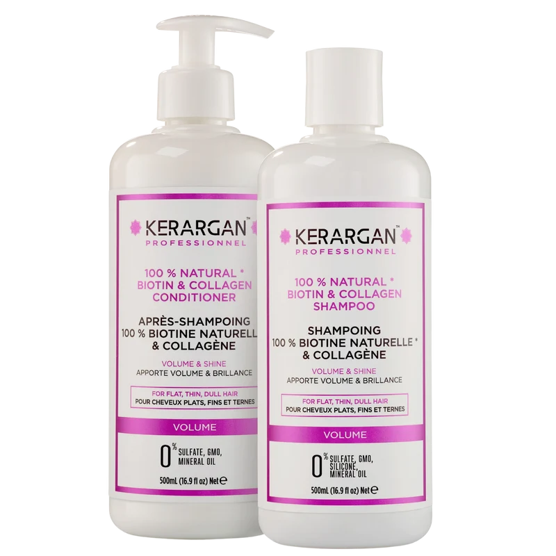 Stop cheveux plats – Duo biotine collagène 1L