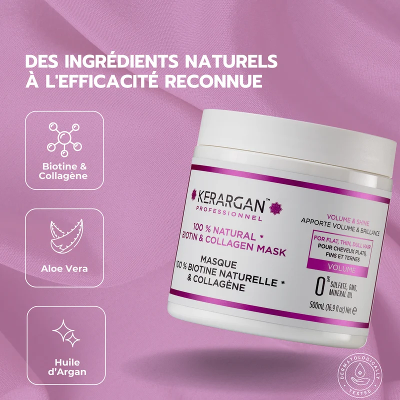 Masque choc volume – Biotine collagène 500ml