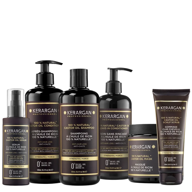 Coffret intégral ricin – 6 soins (2250ml) | Kerargan