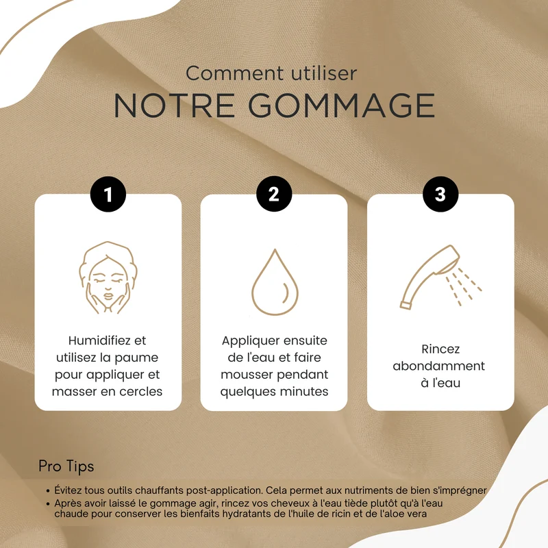 Gommage ricin – Stimule la pousse & purifie | Kerargan