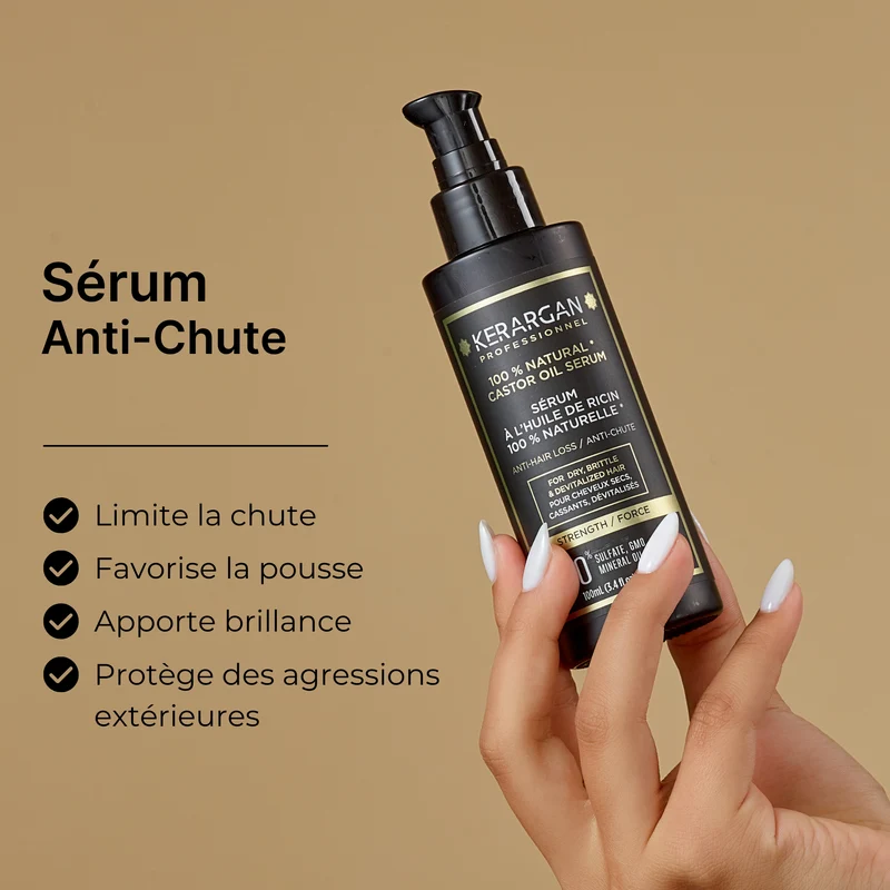 Sérum ricin 100ml – Anti-chute & brillance | Kerargan