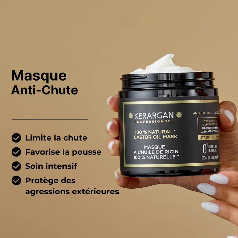 Masque ricin 500ml – Anti-chute & force | Kerargan