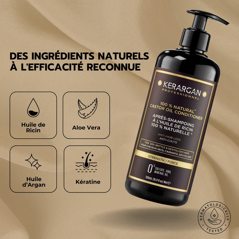 Après-shampoing ricin – Démêle & booste la pousse | Kerargan