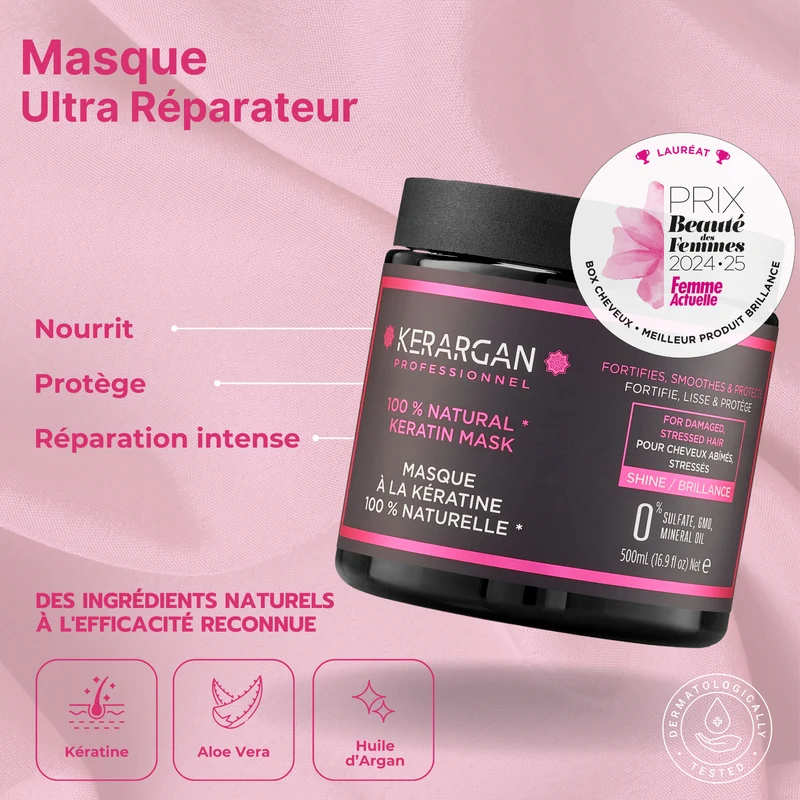 Kit kératine masque + sérum - Nutrition & brillance | Kerargan