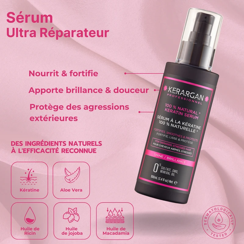 Kit kératine masque + sérum - Nutrition & brillance | Kerargan