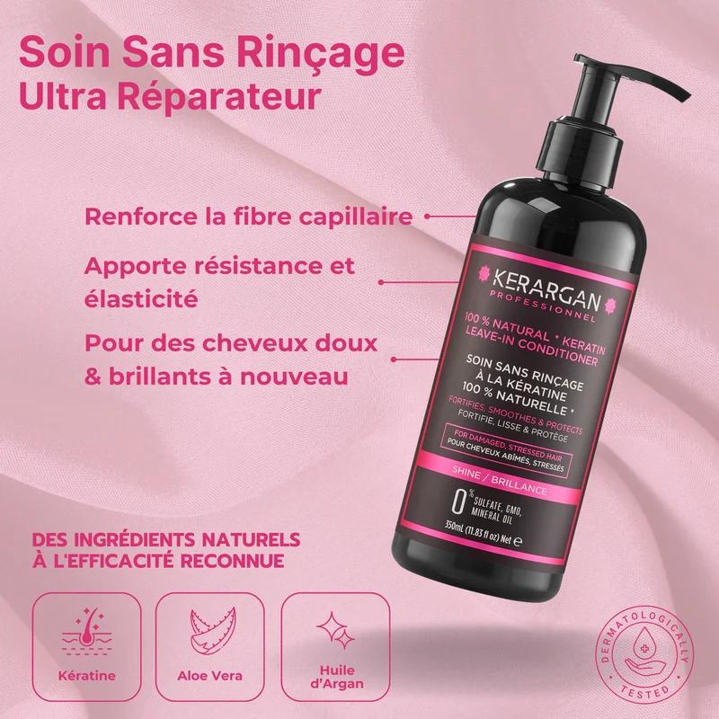 Coffret ultime kératine – 5 soins (1950ml) | Kerargan