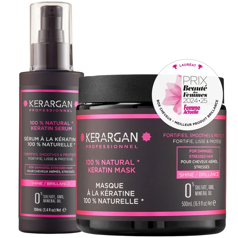 Kit kératine masque + sérum - Nutrition & brillance | Kerargan